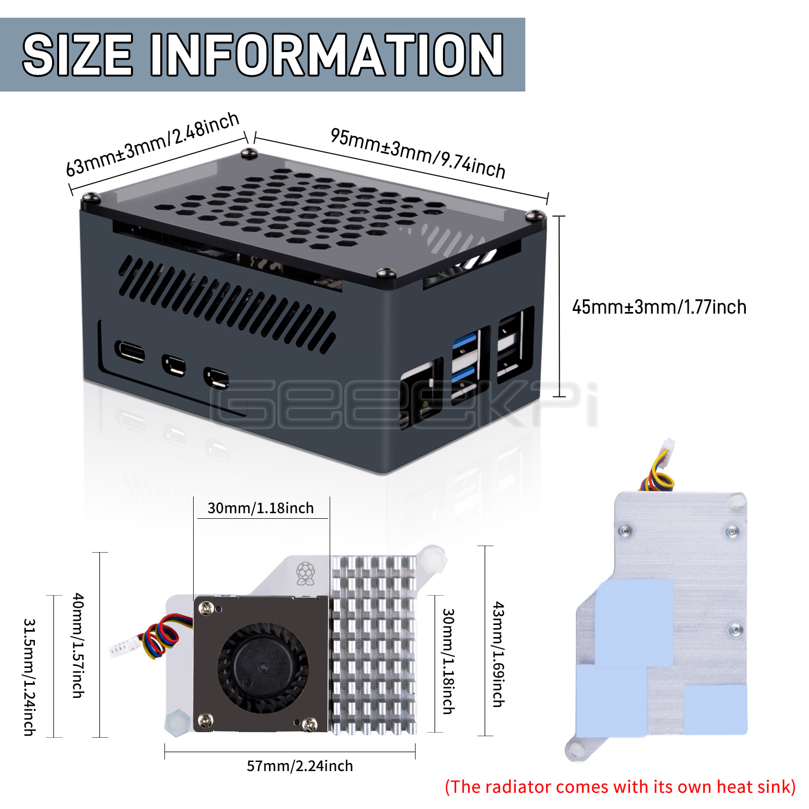 GeeekPi M.2 NVME M-key & PoE+  - Argon One V3 M.2 Nvme Case 评论和价格